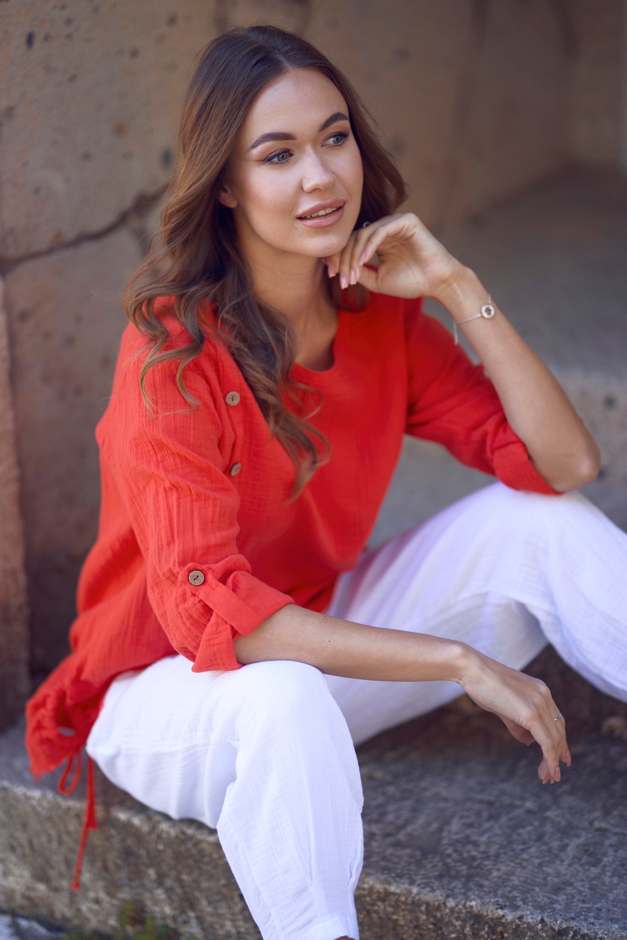 Sonbahar Müslin Bluz